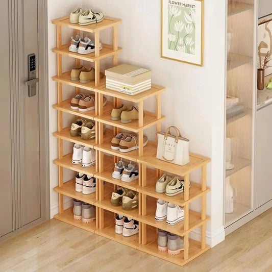 Bamboo Shoe Rack Multi - Layer - CornGrip